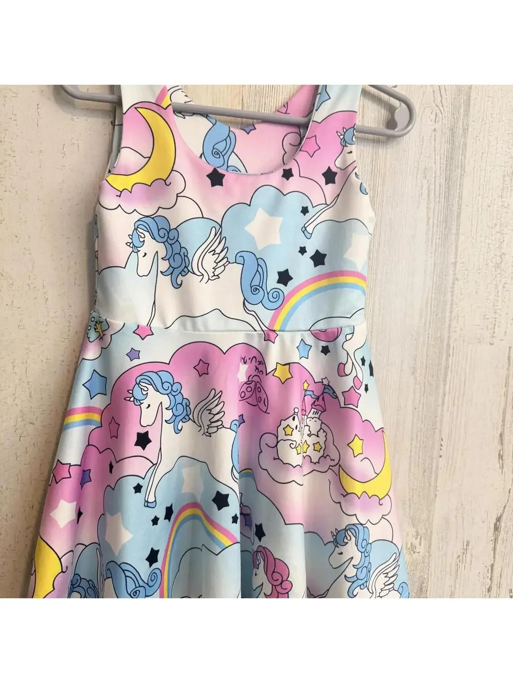 Sayoo Girls 12-18M Size 80 Unicorn Rainbow Skater Dress